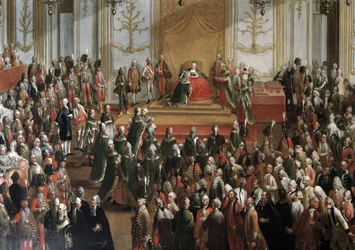 Maria Theresa at the Investiture of the Order of St. Stephen, 1764 (detail)